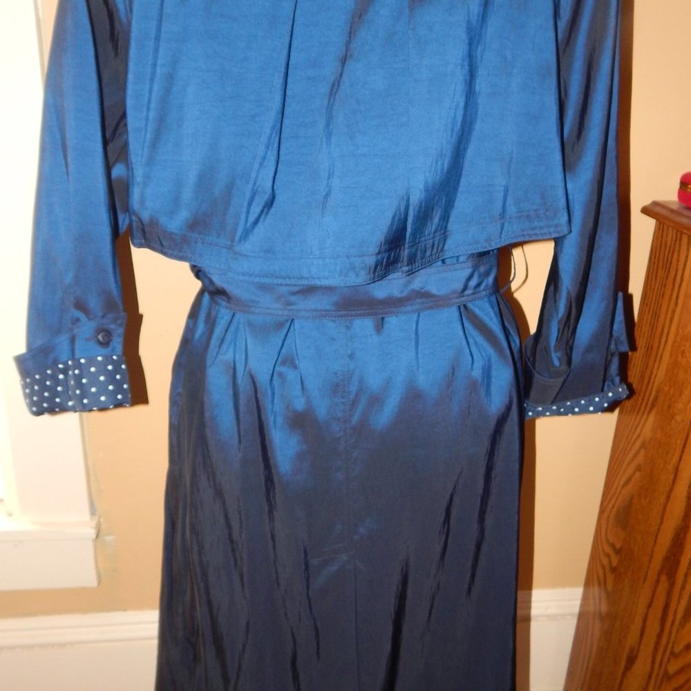 Ladies Forecaster of Boston Trench - Rain Coat - Jacket ~11/12 Petite~ Navy Blue - Picture 8 of 11